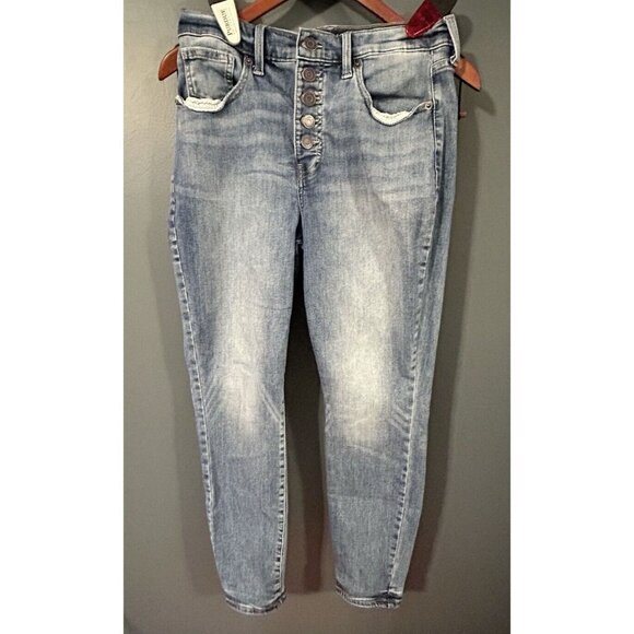 Lucky Brand Button Fly Jeans Womens 6 28 High Rise Skinny Bridgette Ankle Crop - Picture 1 of 10